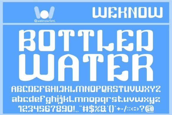 Bottled Water Display Font Review for Campaign Design