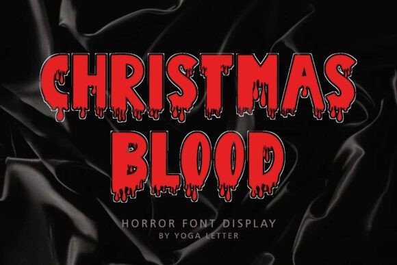 Christmas Blood Typeface: Spooky Horror Display Font for Campaigns