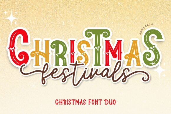 Christmas Festivals Duo: Premium Display Fonts for Holiday Campaigns