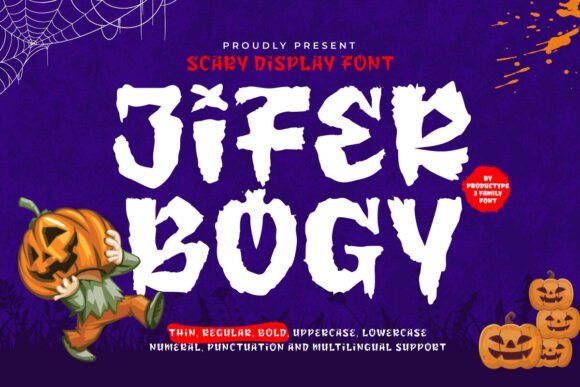 Jifer Bogy: The Spine-Chilling Display Font for Halloween Creations
