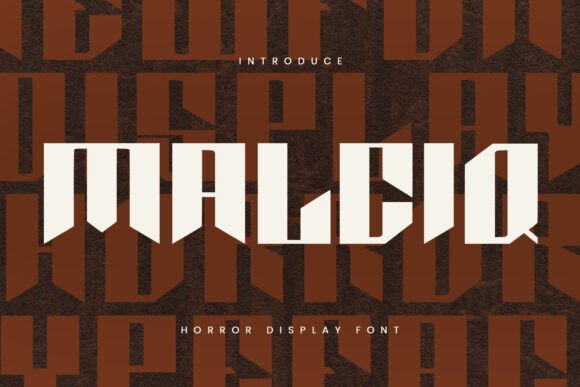 Malciq: A Spooky Display Font for Editorial Horror Design
