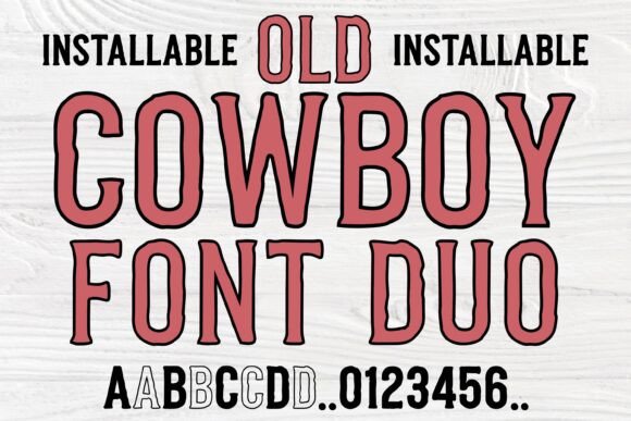 Old Cowboy Duo: The Wild West Typeface for Handmade Creators