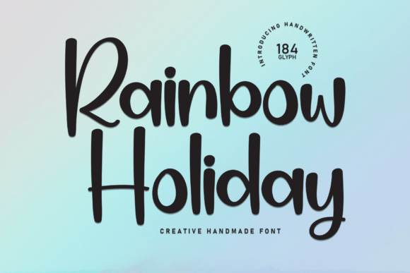 Rainbow Holiday: The Cheerful Handwritten Font for Small Business Branding