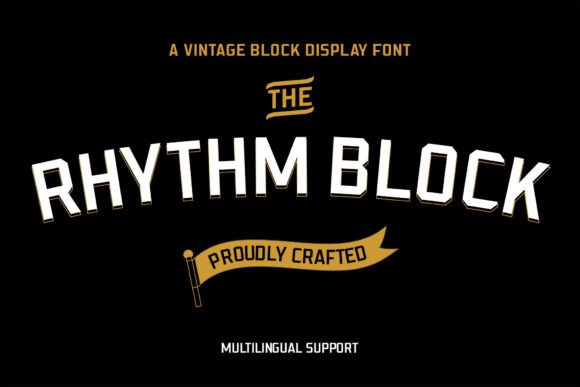 Rhythm Block: The Vintage Display Font for Bold Business Branding