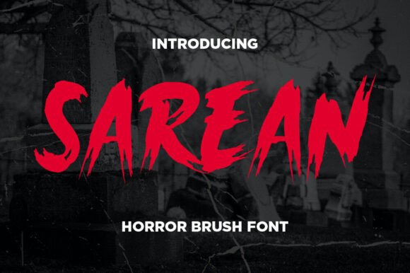 Sarean: The Dynamic Hand-Painted Display Font for Creepy Designs