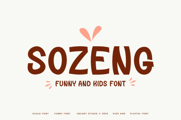 Sozeng: The Playful Display Font for Kids and Fun Projects